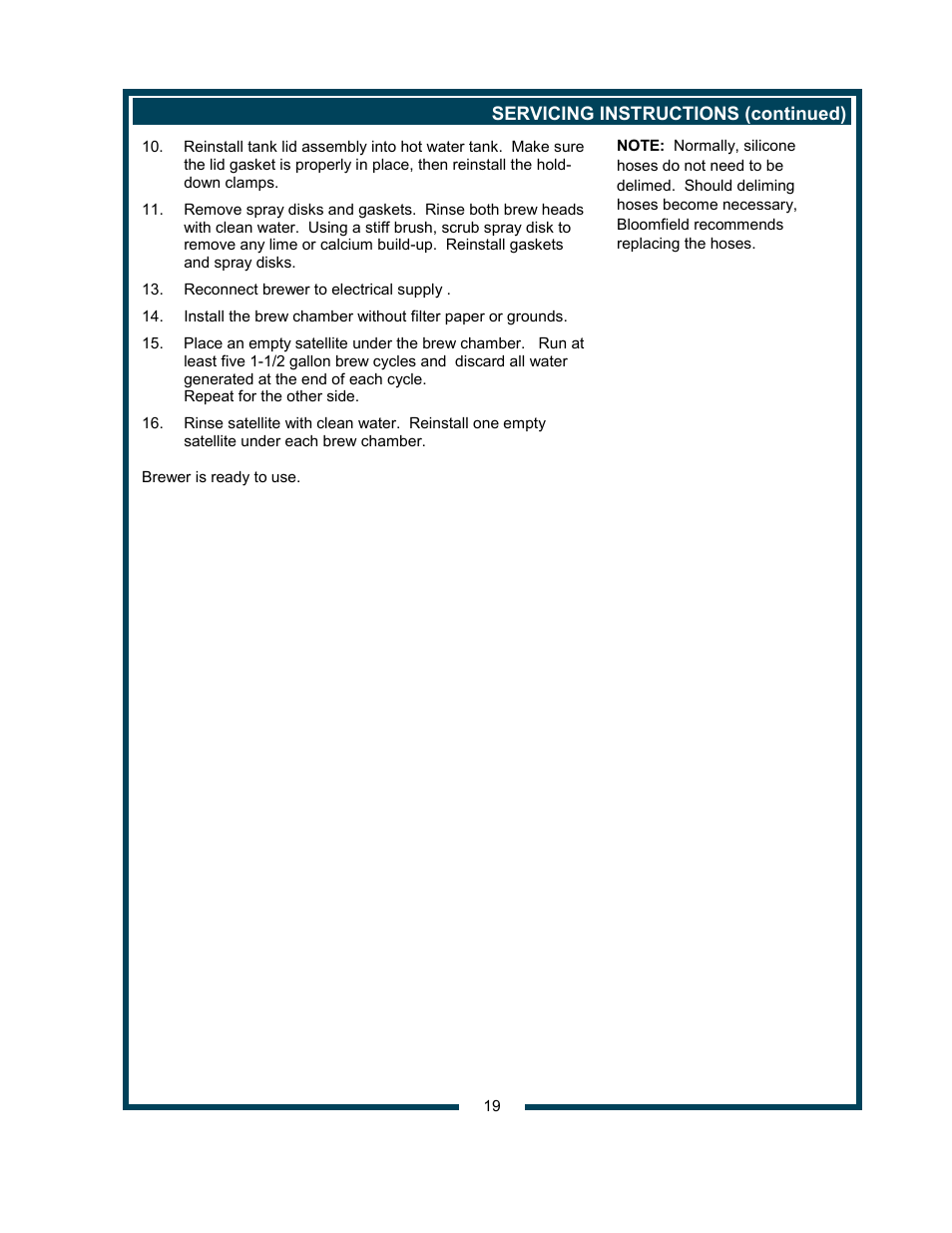 Bloomfield 9421 (SS2-HE) User Manual | Page 21 / 28