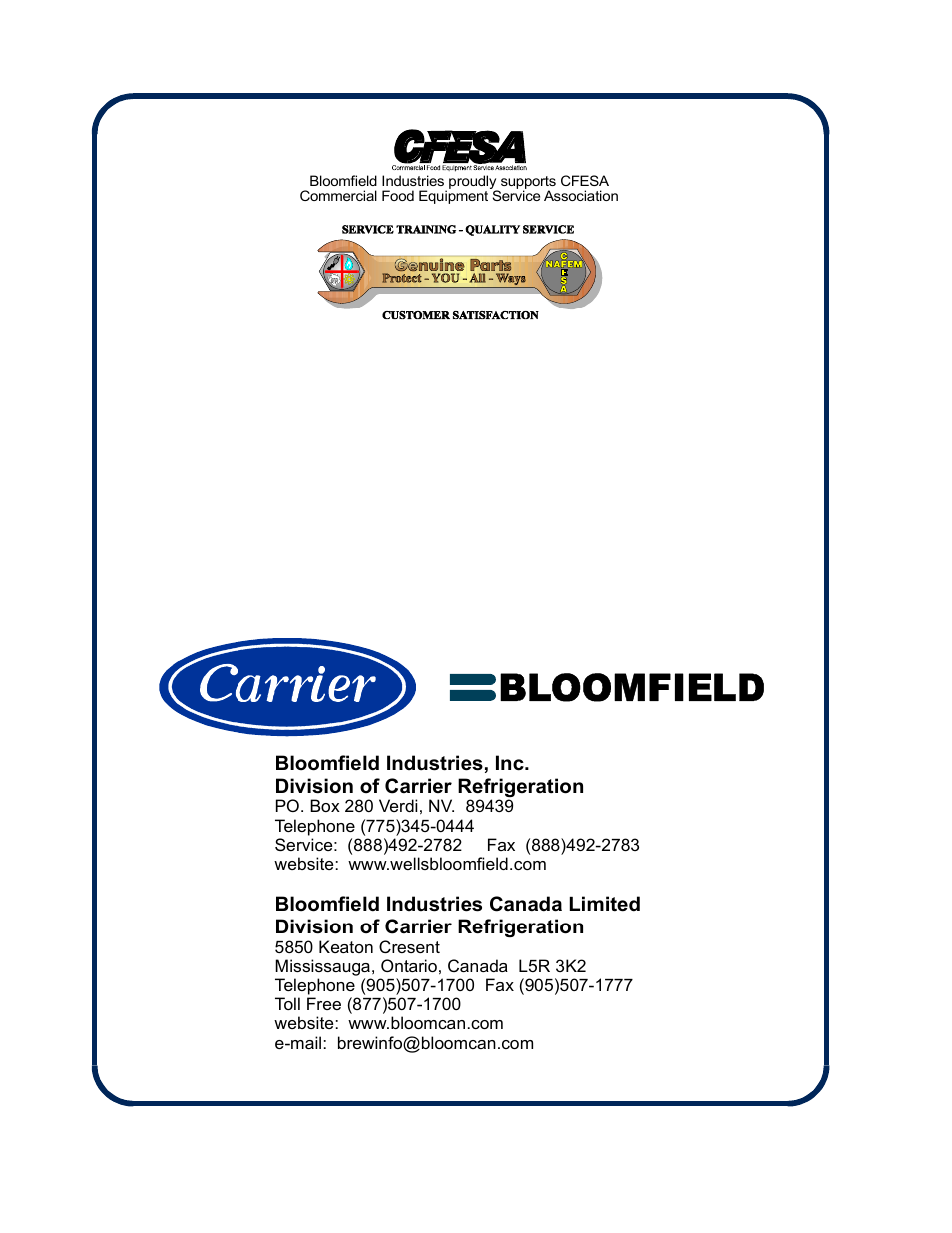 Bloomfield 9421 (SS2-HE) User Manual | Page 28 / 28