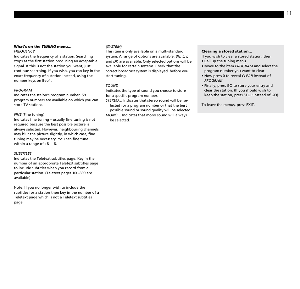 Bang & Olufsen BeoCord V8000_MS - User Guide User Manual | Page 11 / 32