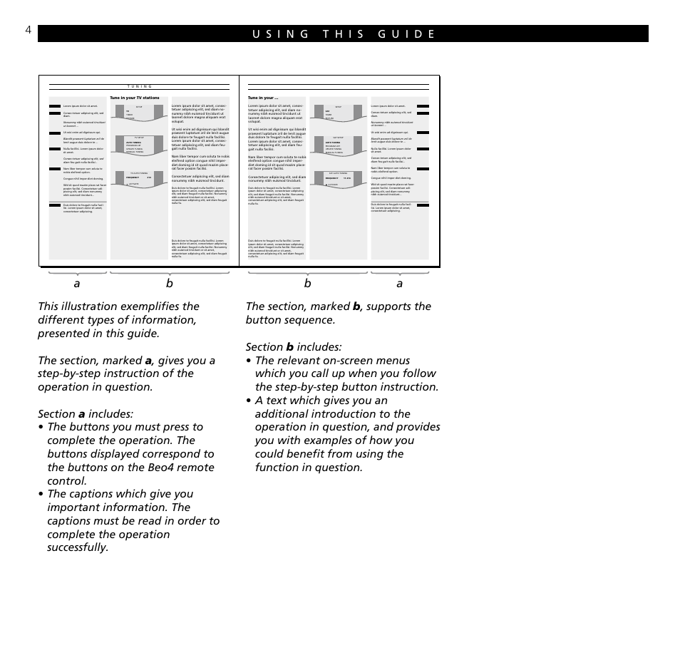 Using this guide, Ab b | Bang & Olufsen BeoCord V8000_MS - User Guide User Manual | Page 4 / 32