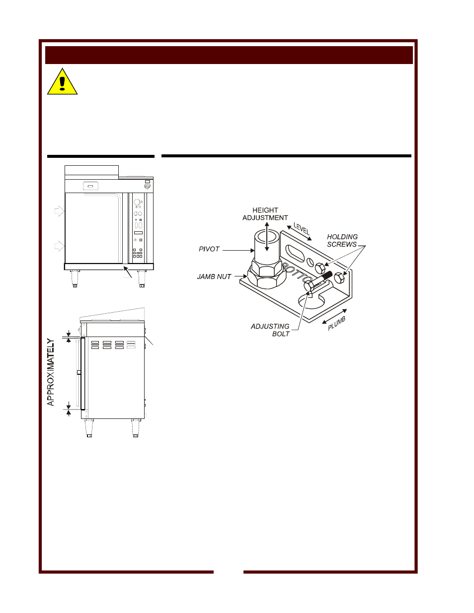 Hinge adjustment | Bloomfield Wells WVOC-2HFG User Manual | Page 26 / 34