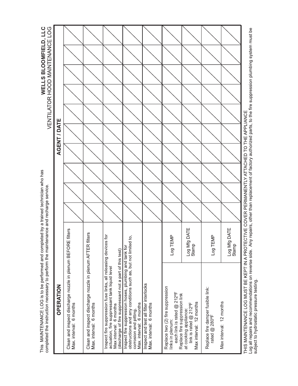 Bloomfield Wells WVOC-2HFG User Manual | Page 30 / 34