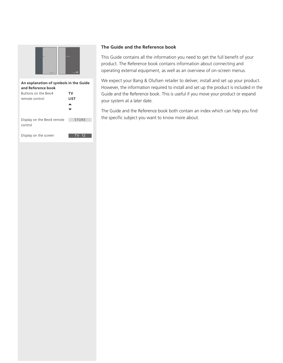 The guide and the reference book | Bang & Olufsen BeoSystem 1 - User Guide User Manual | Page 2 / 56