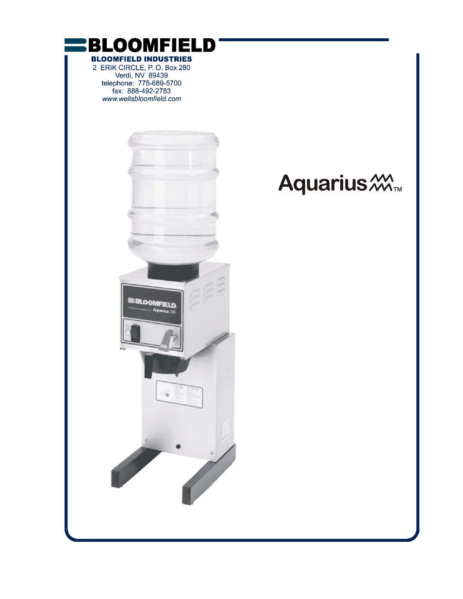 Bloomfield 8382 User Manual | 22 pages