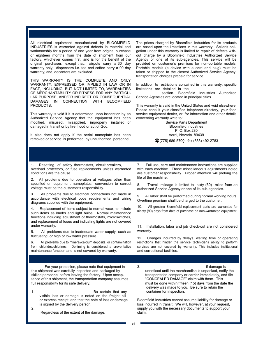 Bloomfield 8382 User Manual | Page 2 / 22