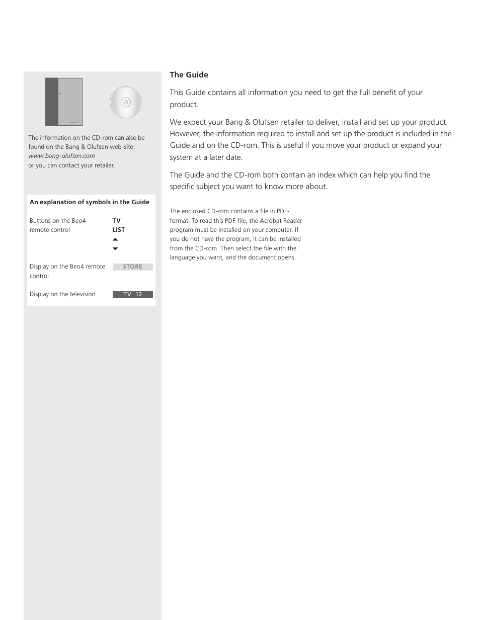 Bang & Olufsen BeoVision 3-32 - User Guide User Manual | Page 2 / 56