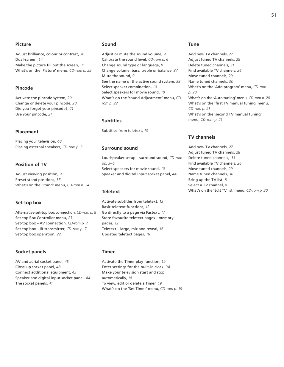 Bang & Olufsen BeoVision 3-32 - User Guide User Manual | Page 51 / 56