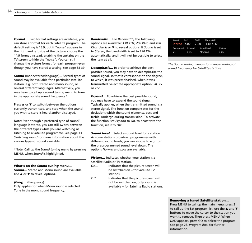 Bang & Olufsen BeoVision Avant CTV (1995-2005) - User Guide User Manual | Page 14 / 56