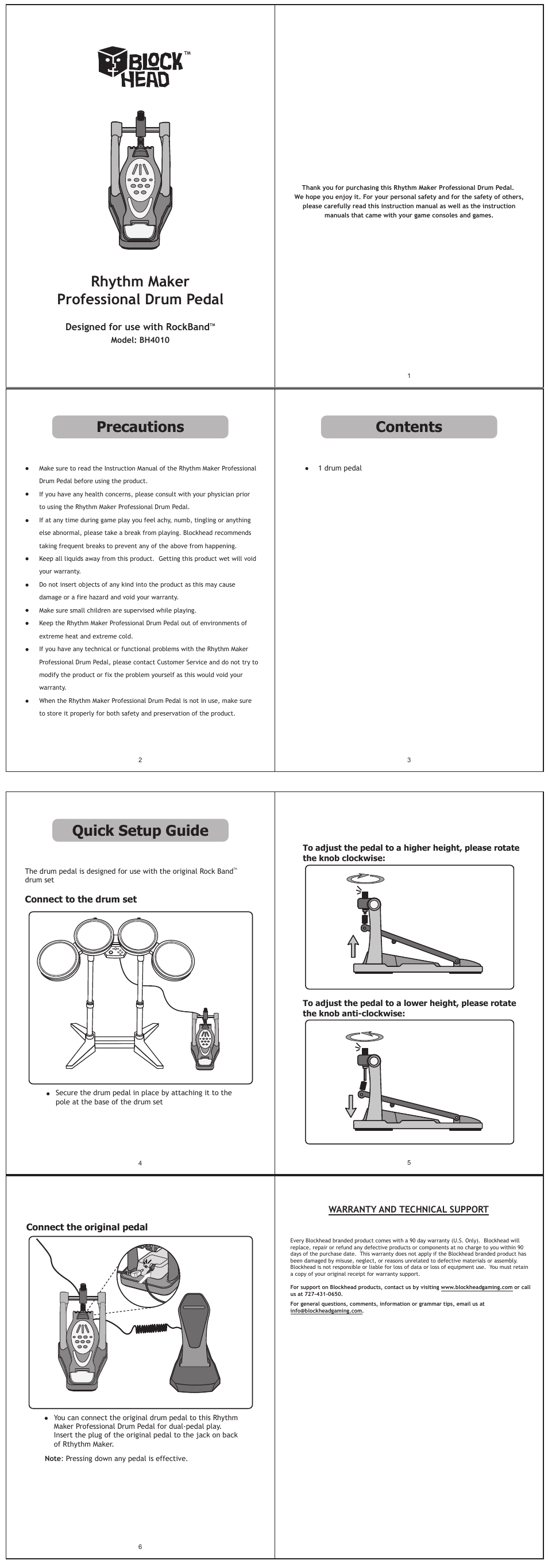 Blockhead BH4010 User Manual | 1 page