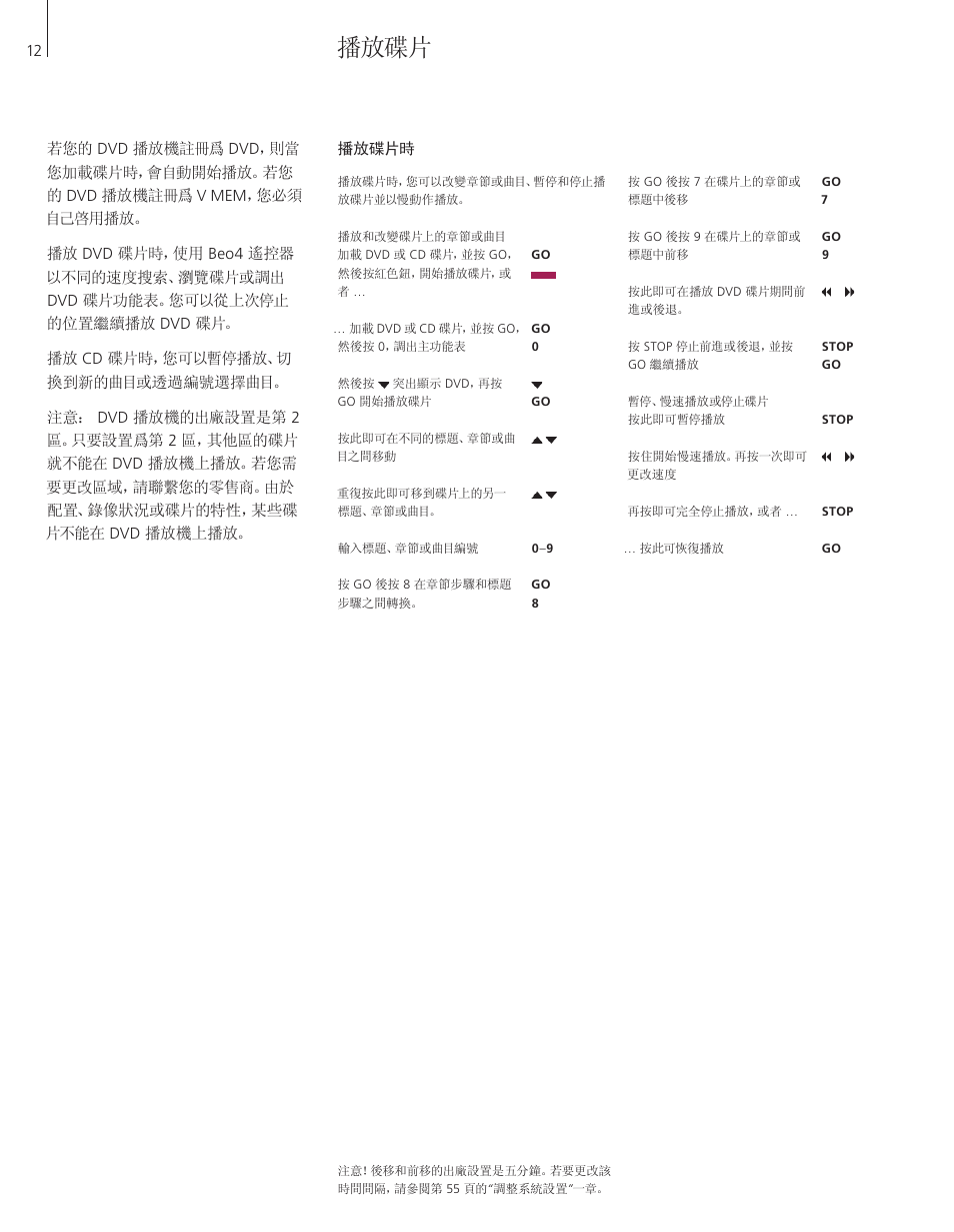 播放碟片, 播放碟片時 | Bang & Olufsen DVD 2 - User Guide User Manual | Page 12 / 64