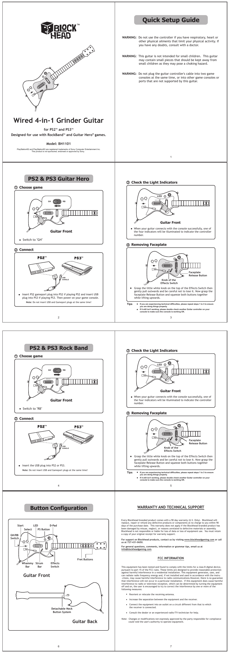 Blockhead BH1101 User Manual | 1 page