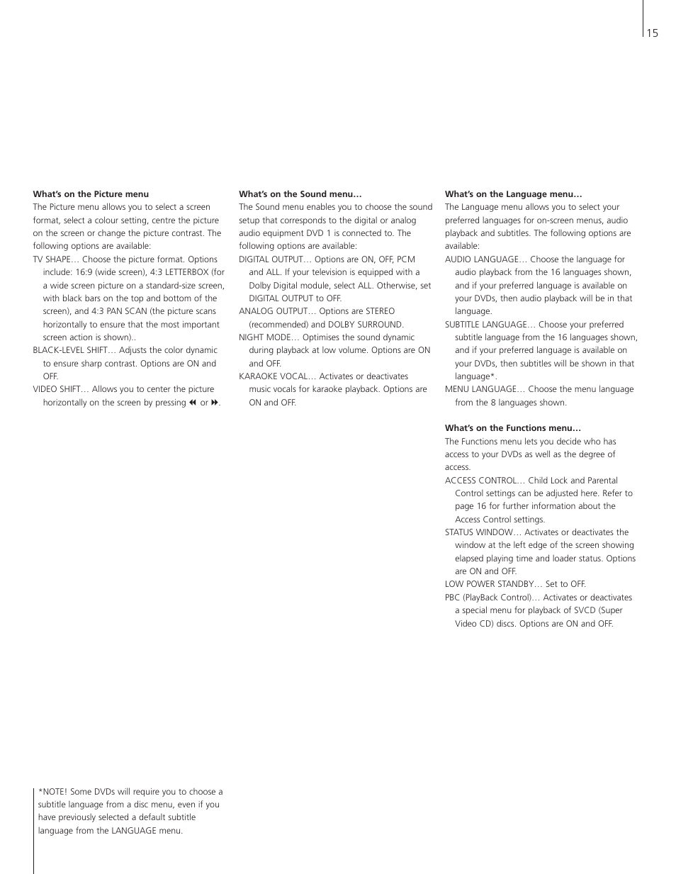 Bang & Olufsen DVD 1 - User Guide User Manual | Page 15 / 23