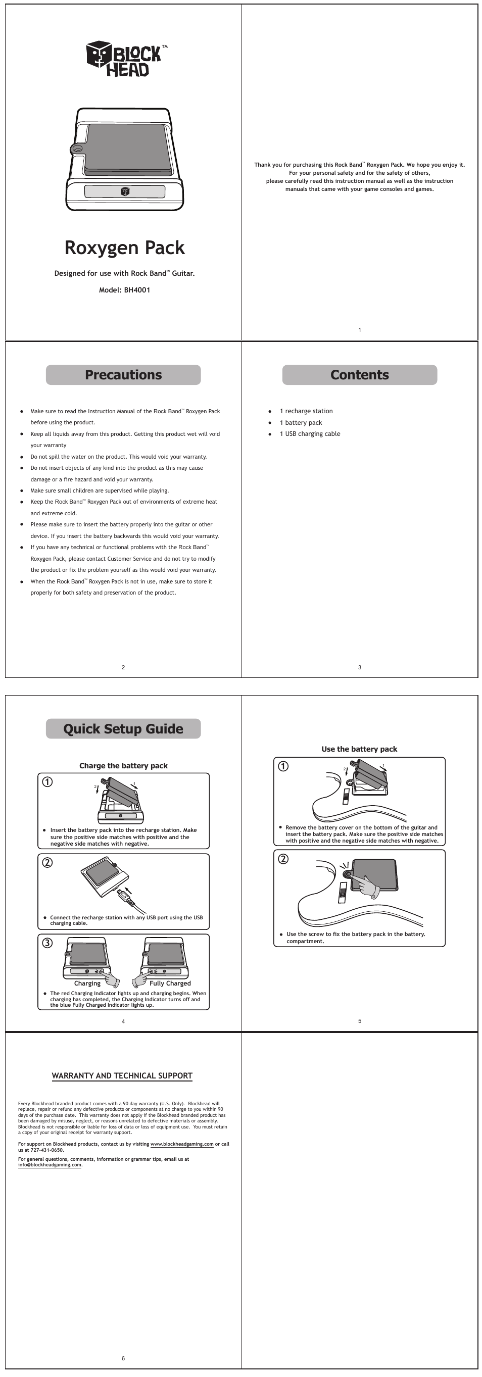Blockhead BH4001 User Manual | 1 page