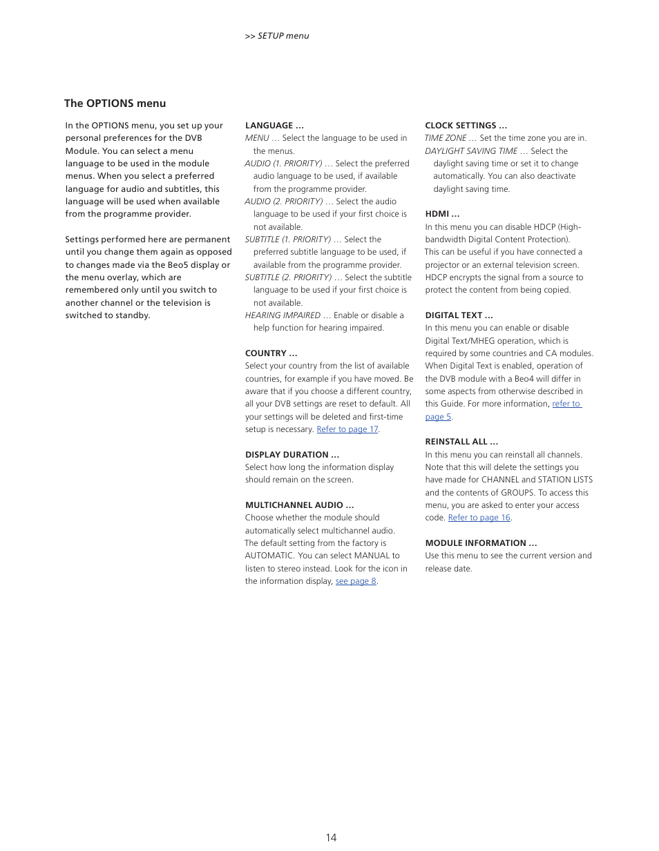 Bang & Olufsen DVB-HD - User Guide User Manual | Page 14 / 23