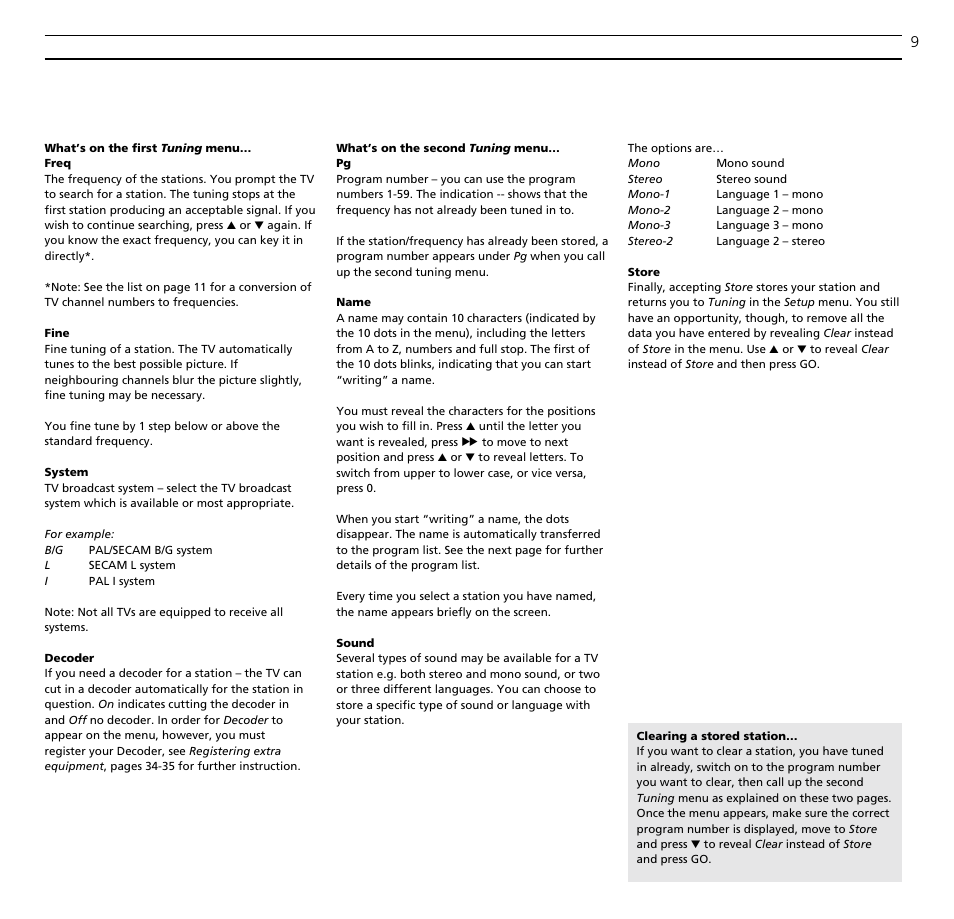 Bang & Olufsen BeoVision MX_4002 - User Guide User Manual | Page 9 / 36