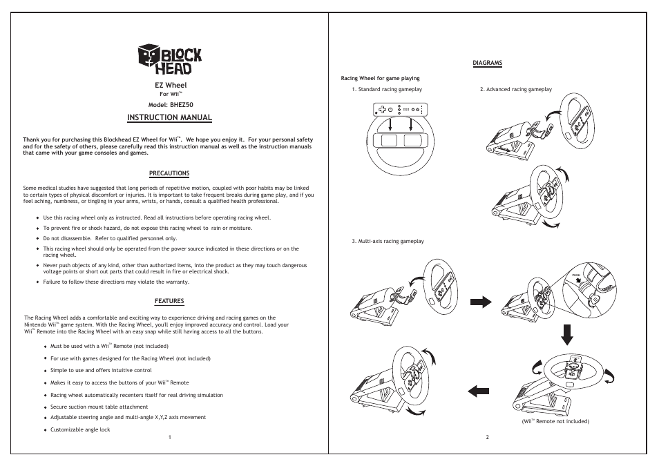 Blockhead BHEZ50 User Manual | 2 pages