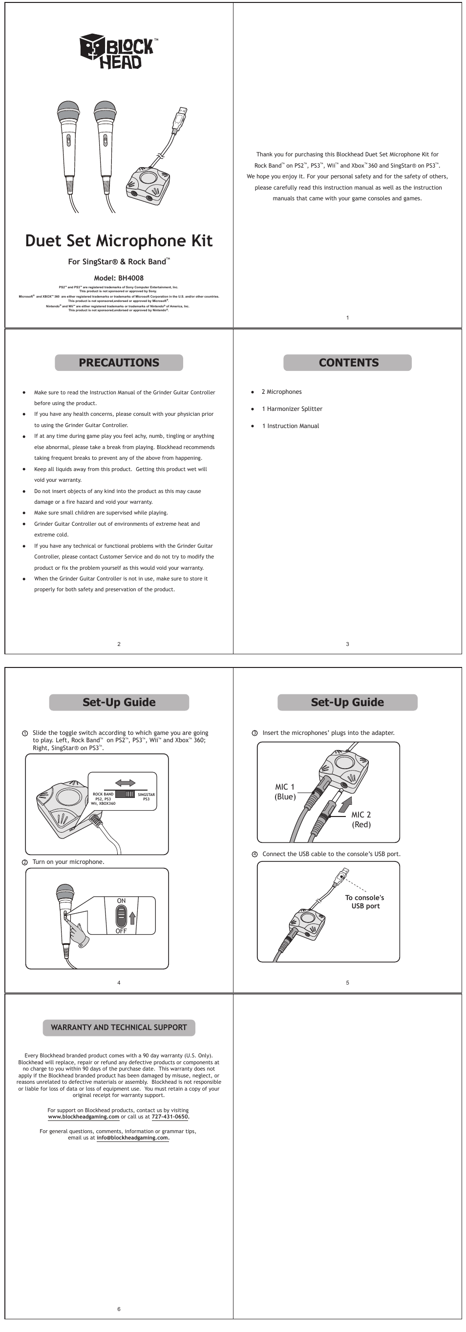 Blockhead BH4008 User Manual | 1 page