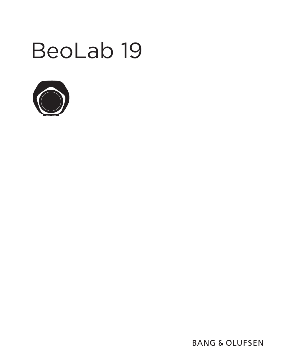 Bang & Olufsen BeoLab 19 - User Guide User Manual | 24 pages