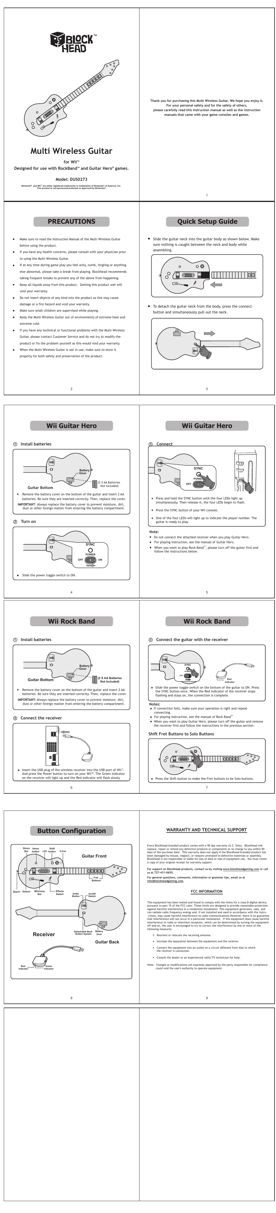 Blockhead DUS0273 User Manual | 1 page