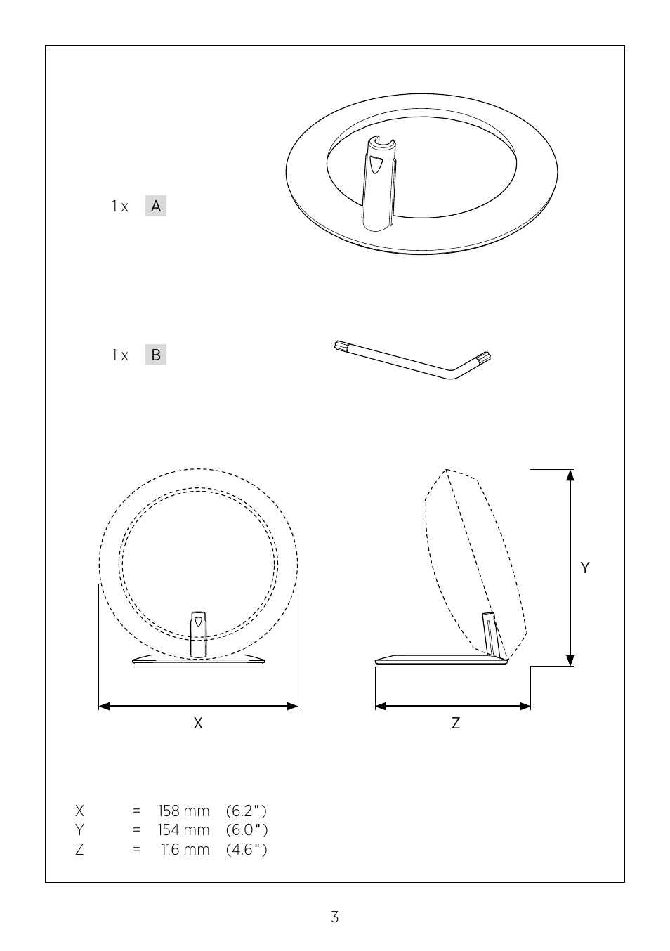 Bang & Olufsen BeoPlay S8 - Table stand and Wall bracket User Manual | Page 3 / 16