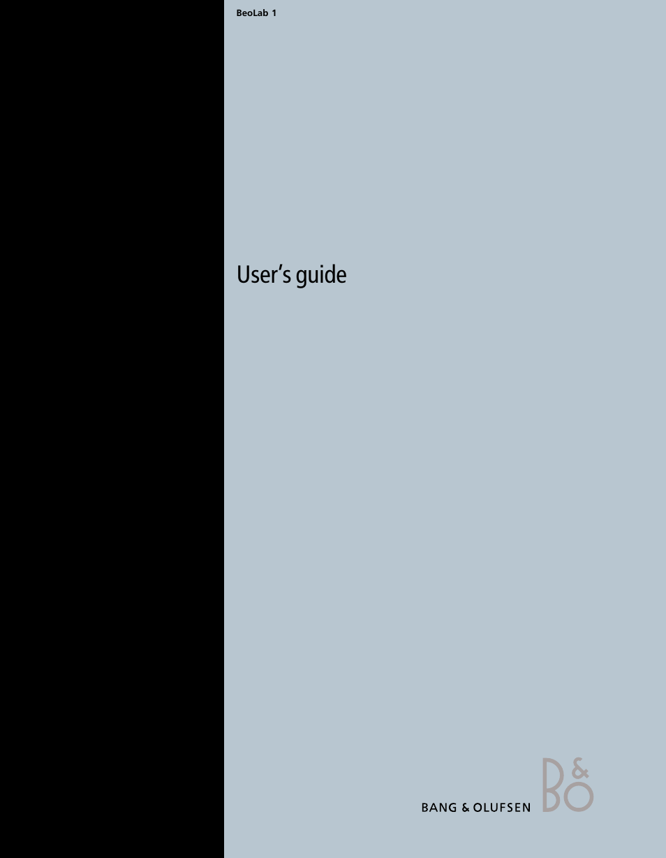 Bang & Olufsen BeoLab 1 - User Guide User Manual | 12 pages