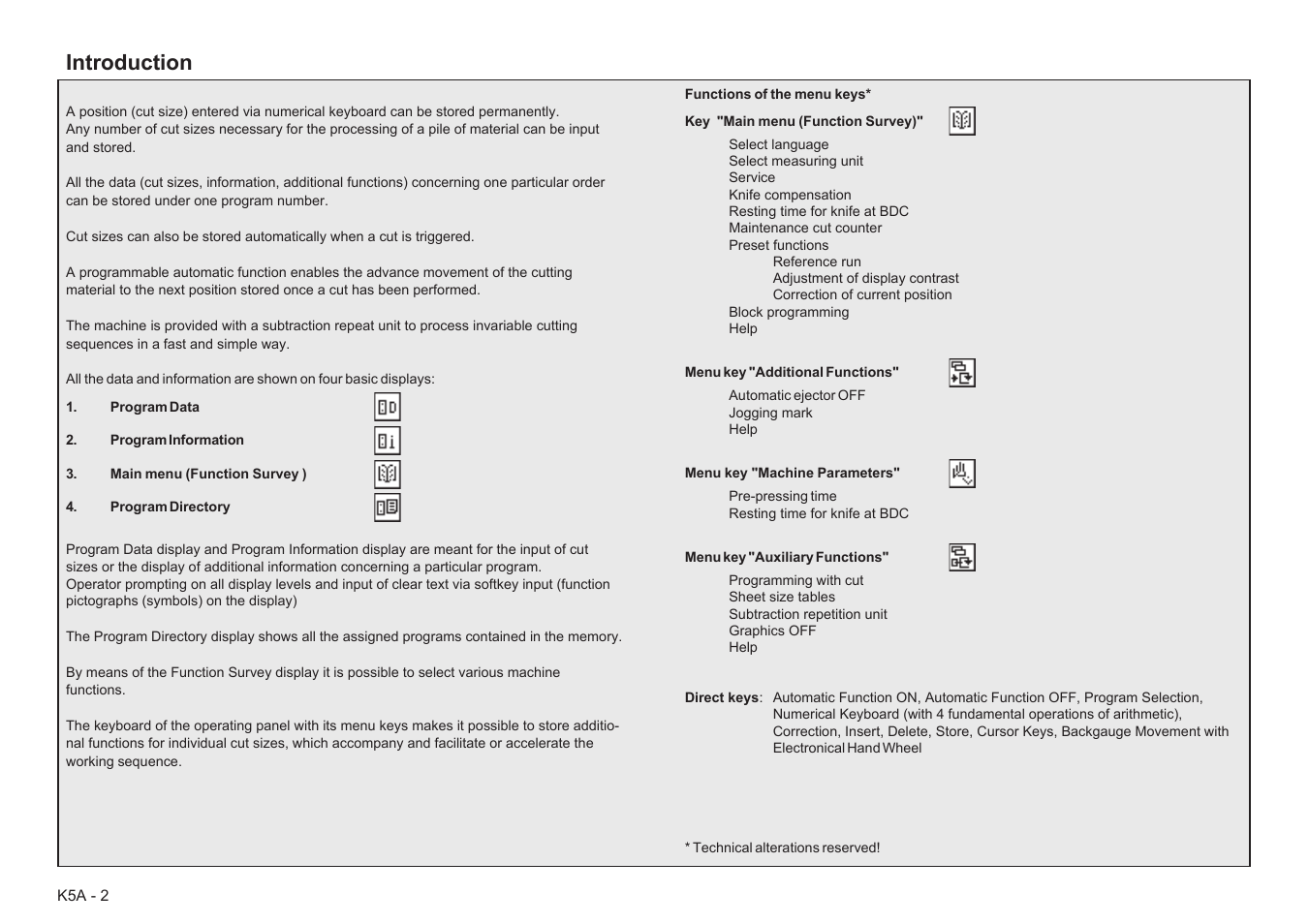 Introduction | Baumfolder Baumcut Programmable 26.4 User Manual | Page 36 / 104