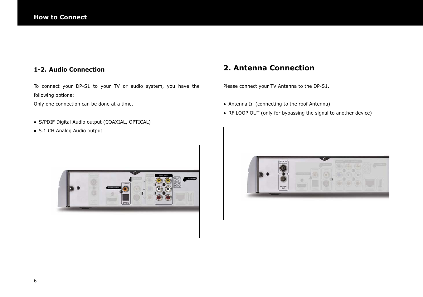 Antenna connection | Beyonwiz DP-S1 User Manual | Page 13 / 83