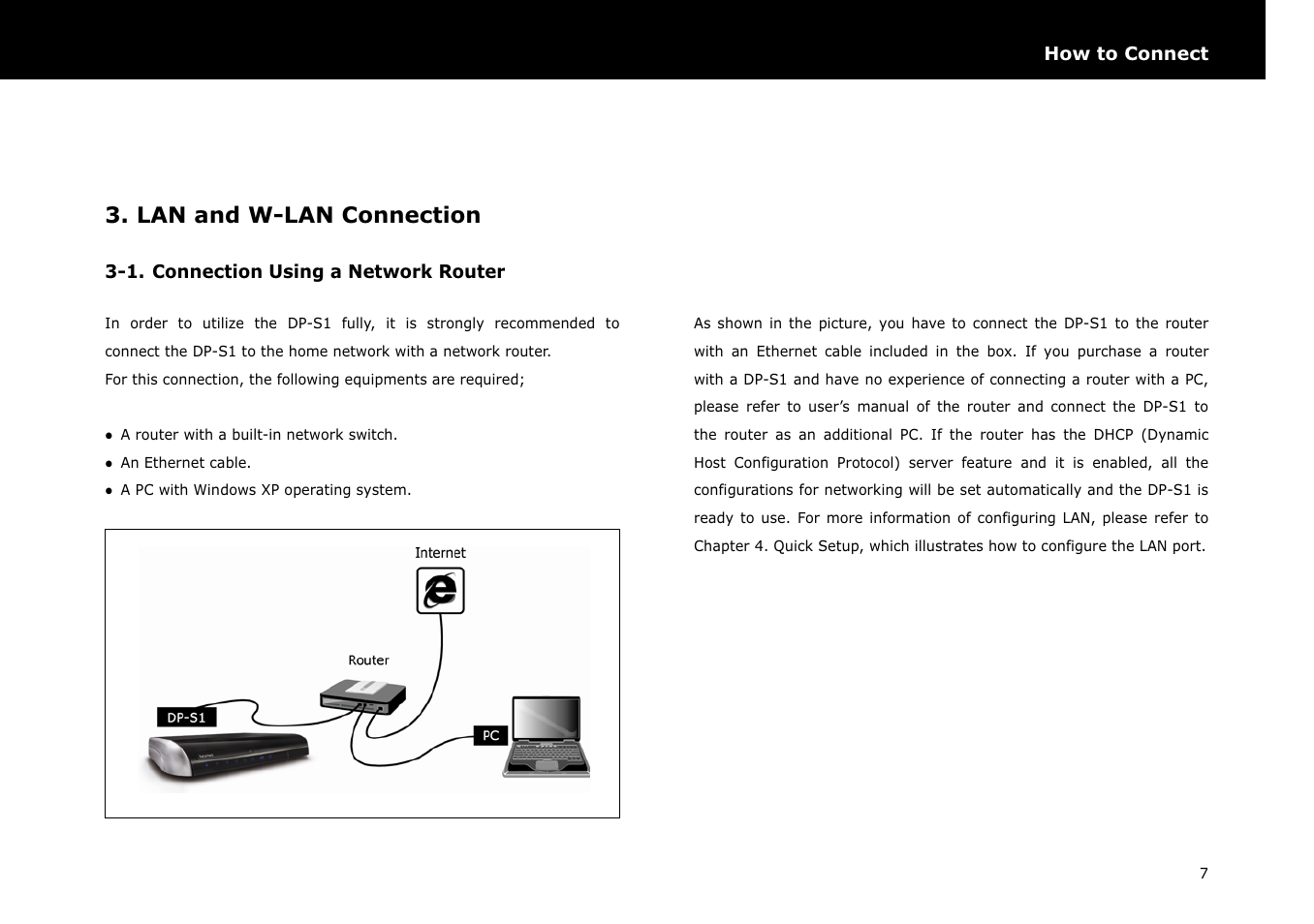 Lan and w-lan connection | Beyonwiz DP-S1 User Manual | Page 14 / 83