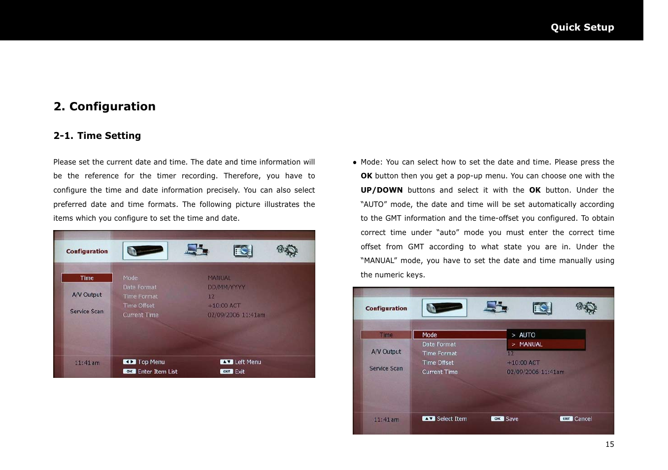 Configuration | Beyonwiz DP-S1 User Manual | Page 22 / 83