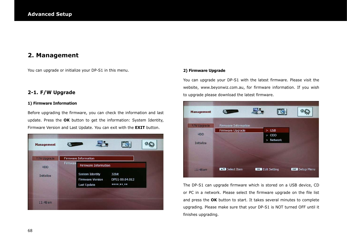 Management | Beyonwiz DP-S1 User Manual | Page 75 / 83