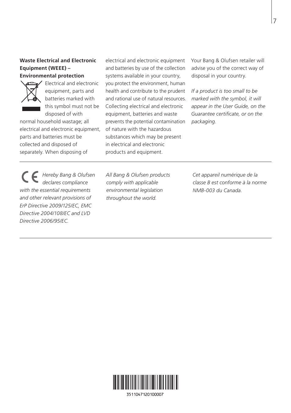 Bang & Olufsen BeoLab 12-2 - User Guide User Manual | Page 7 / 8