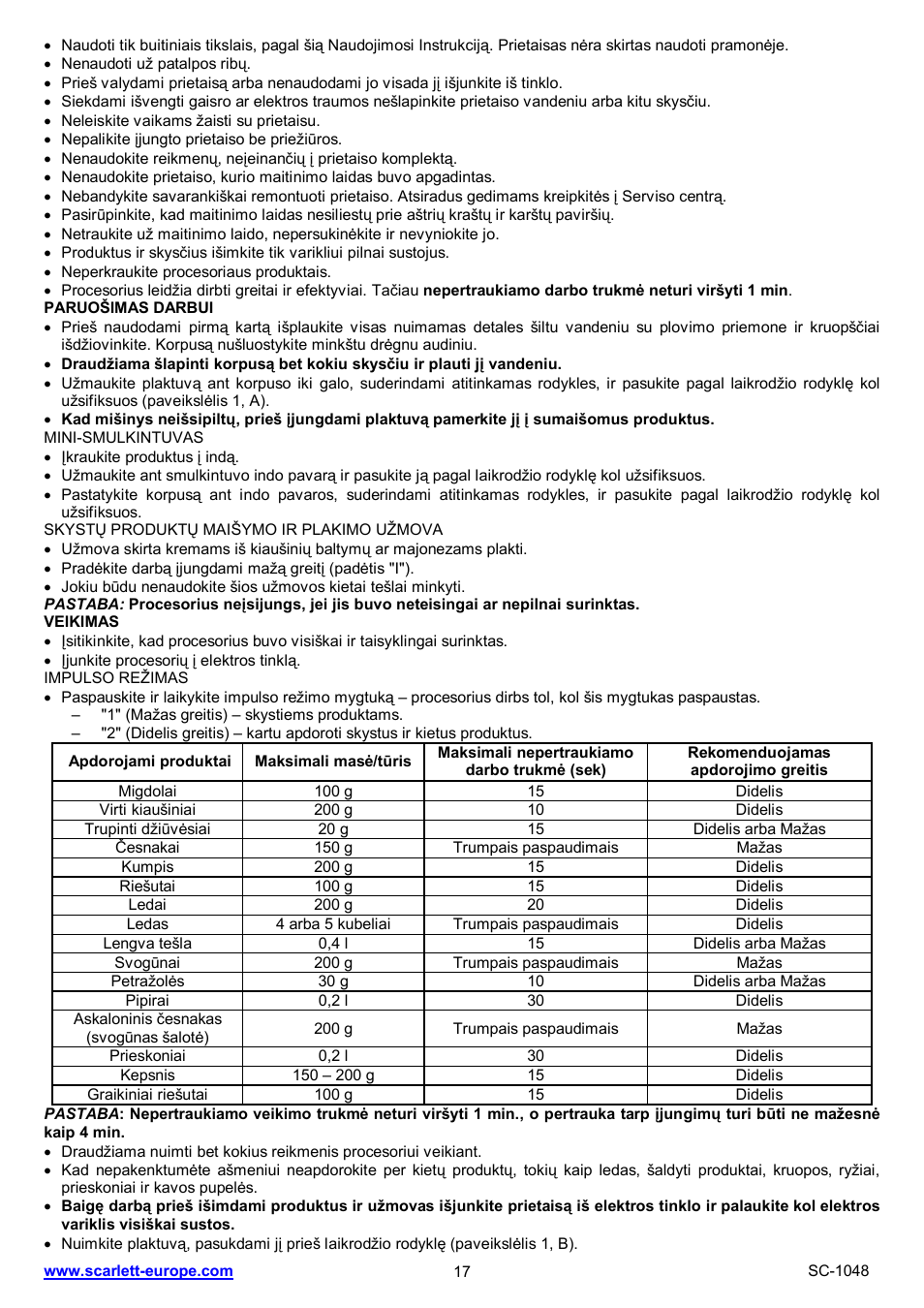 Scarlett SC-1049 User Manual | Page 17 / 23