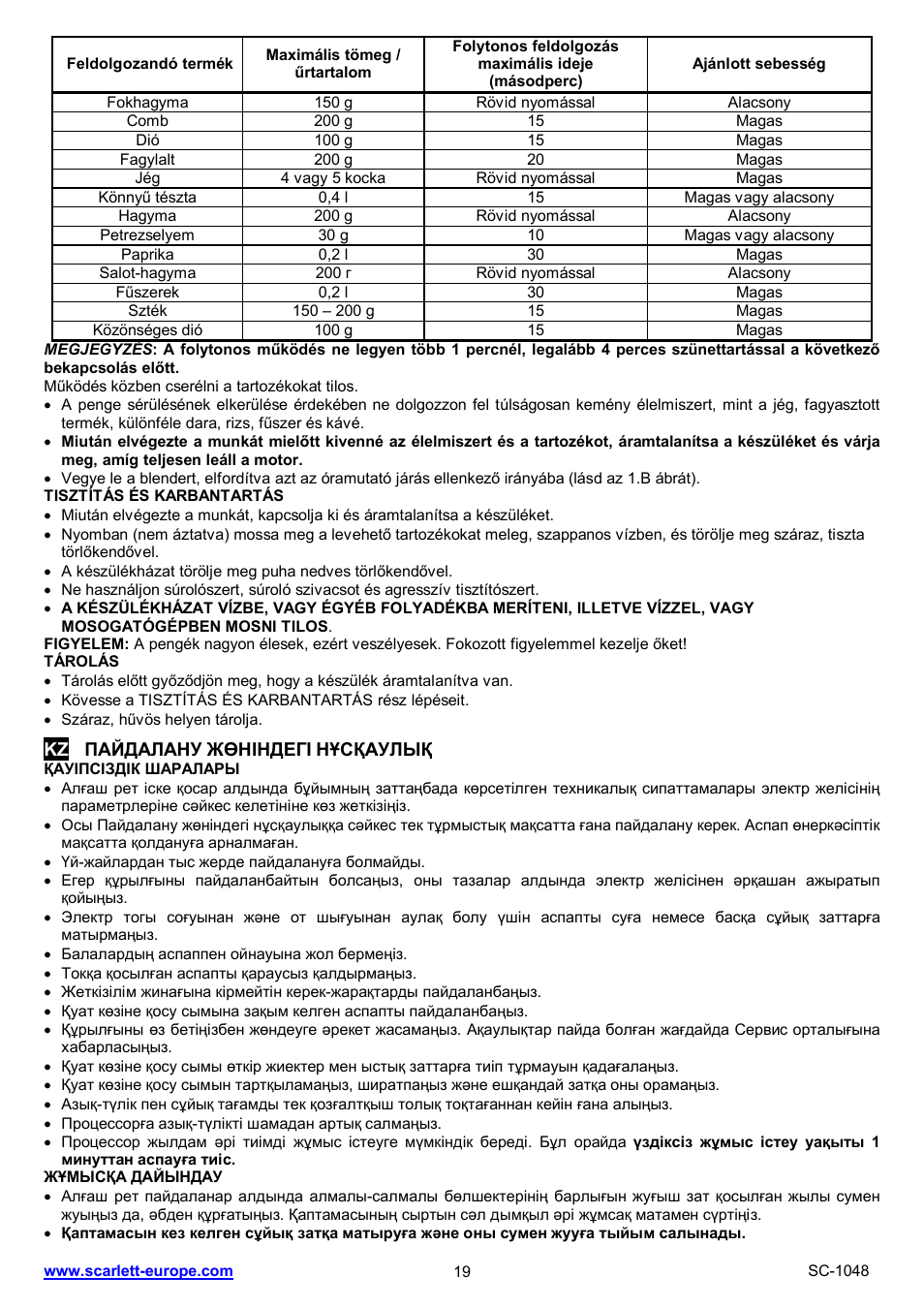 Scarlett SC-1049 User Manual | Page 19 / 23