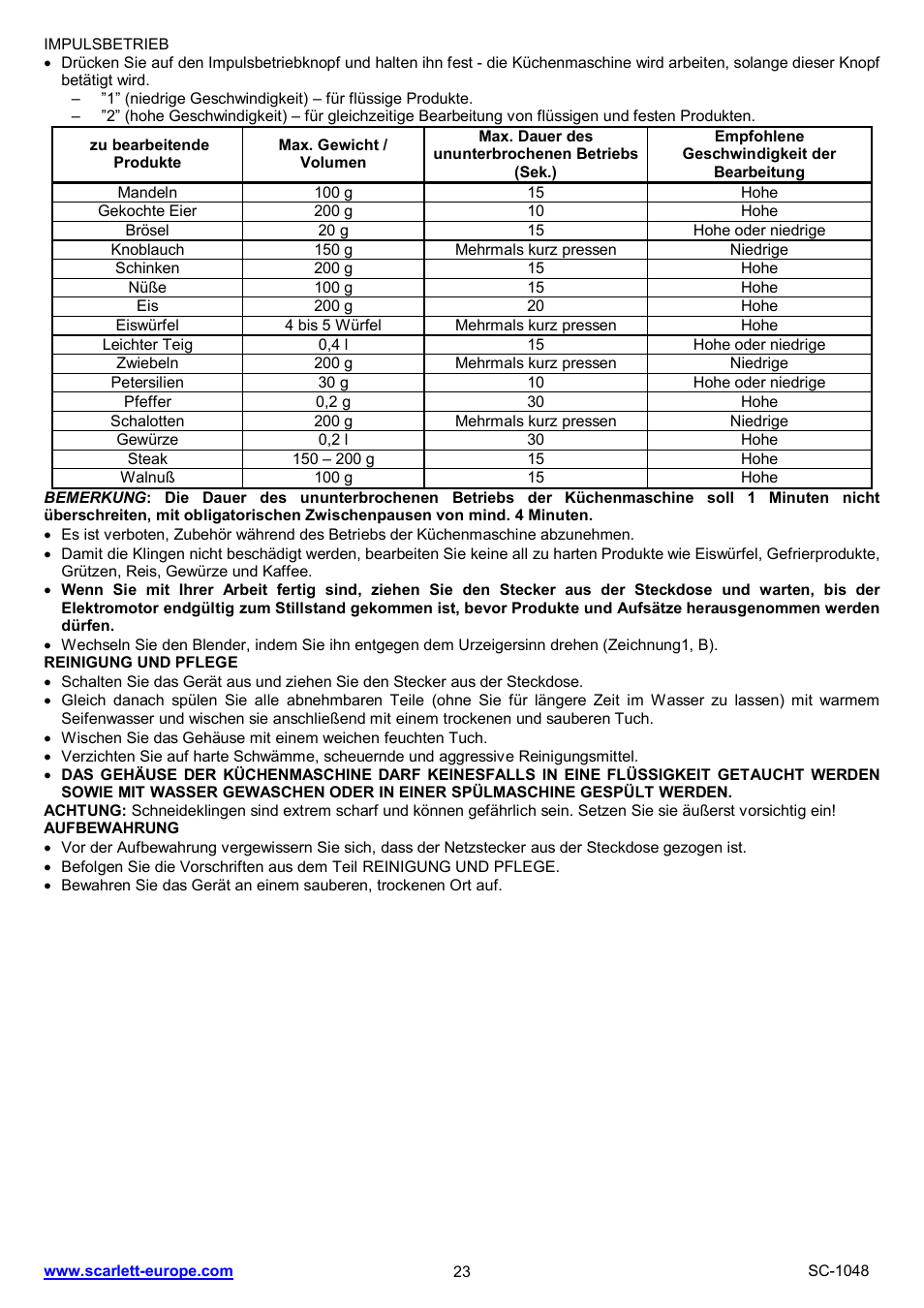 Scarlett SC-1049 User Manual | Page 23 / 23