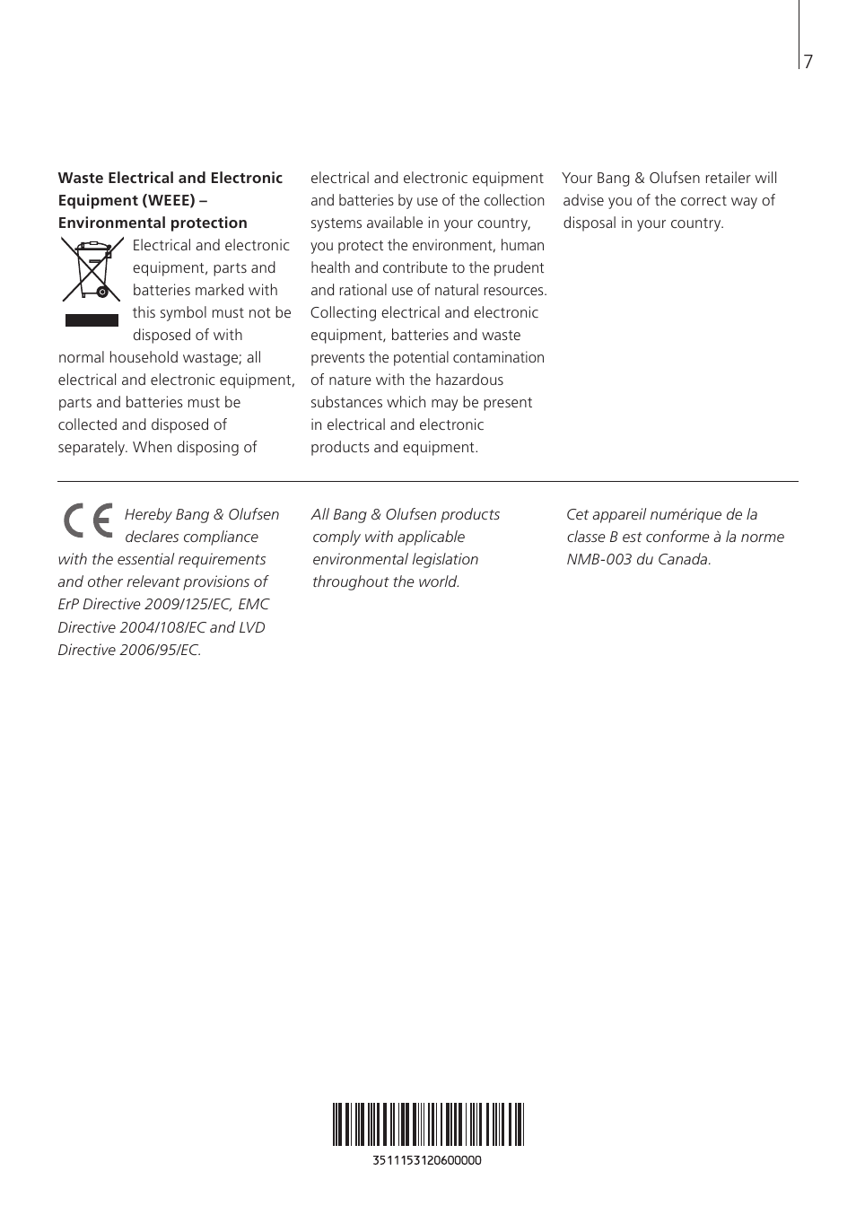 Bang & Olufsen BeoLab 12-1 - User Guide User Manual | Page 7 / 8