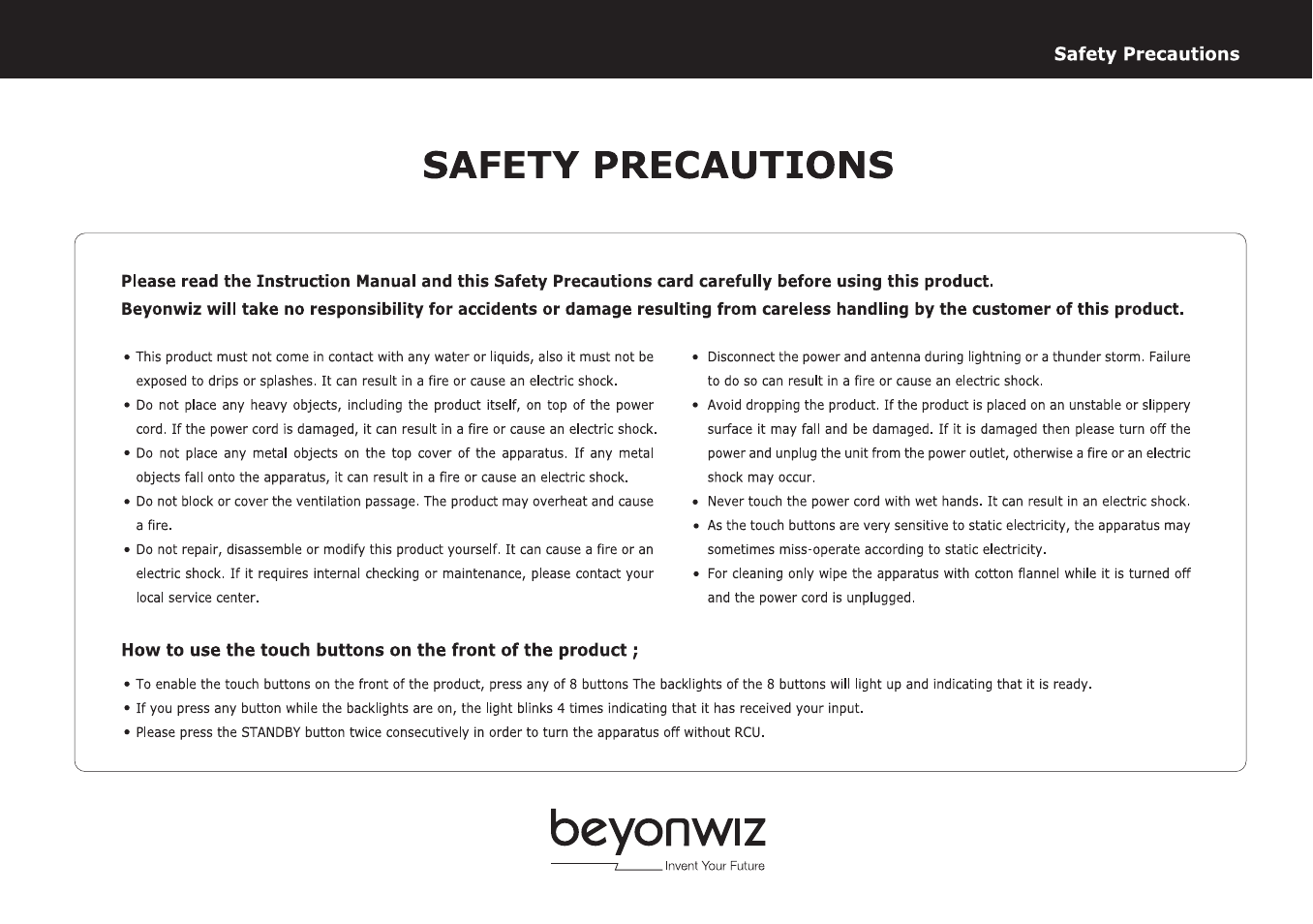 Beyonwiz DP-S1 User Manual | Page 123 / 124