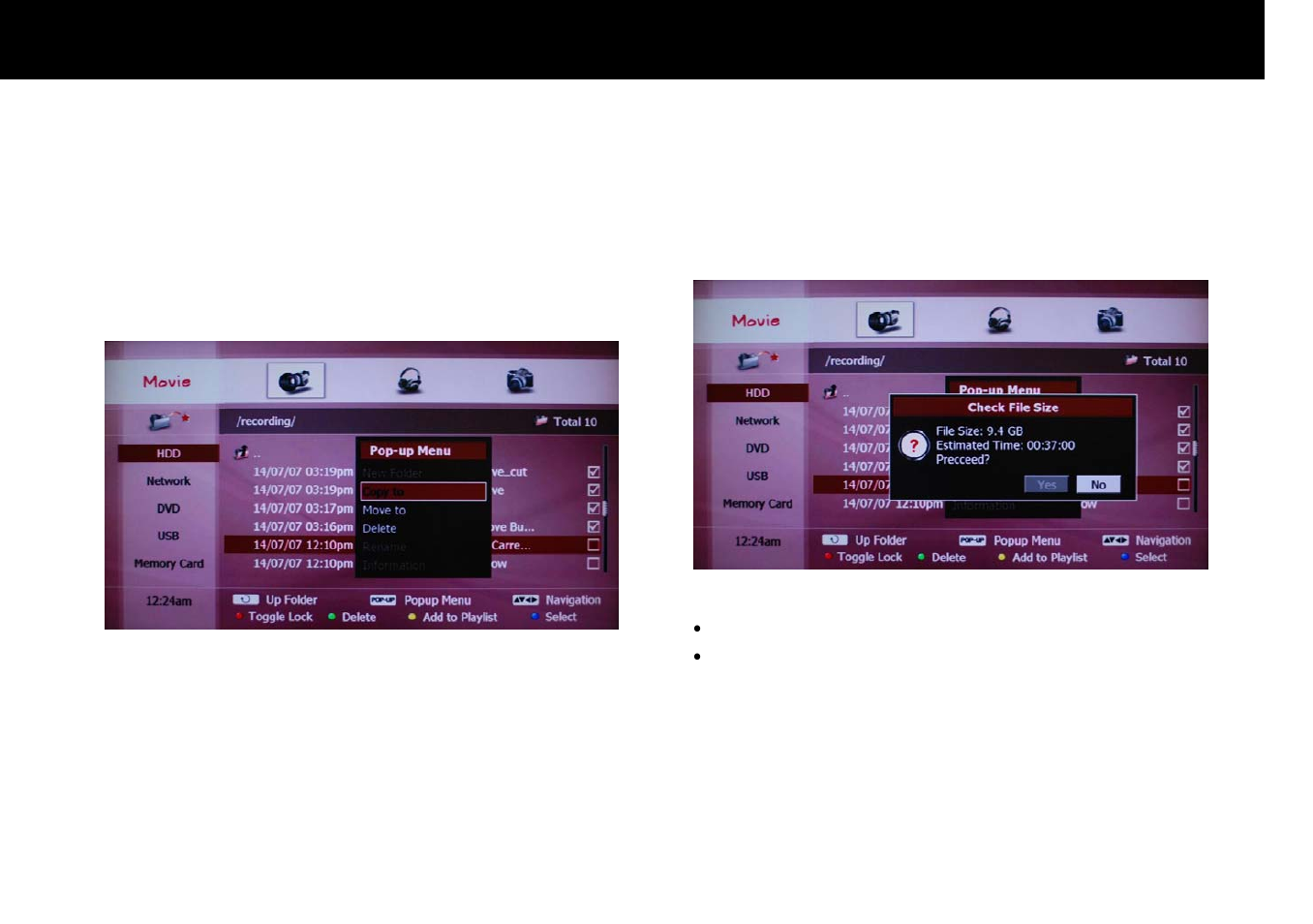 Backup to usb storage | Beyonwiz DP-S1 User Manual | Page 93 / 124