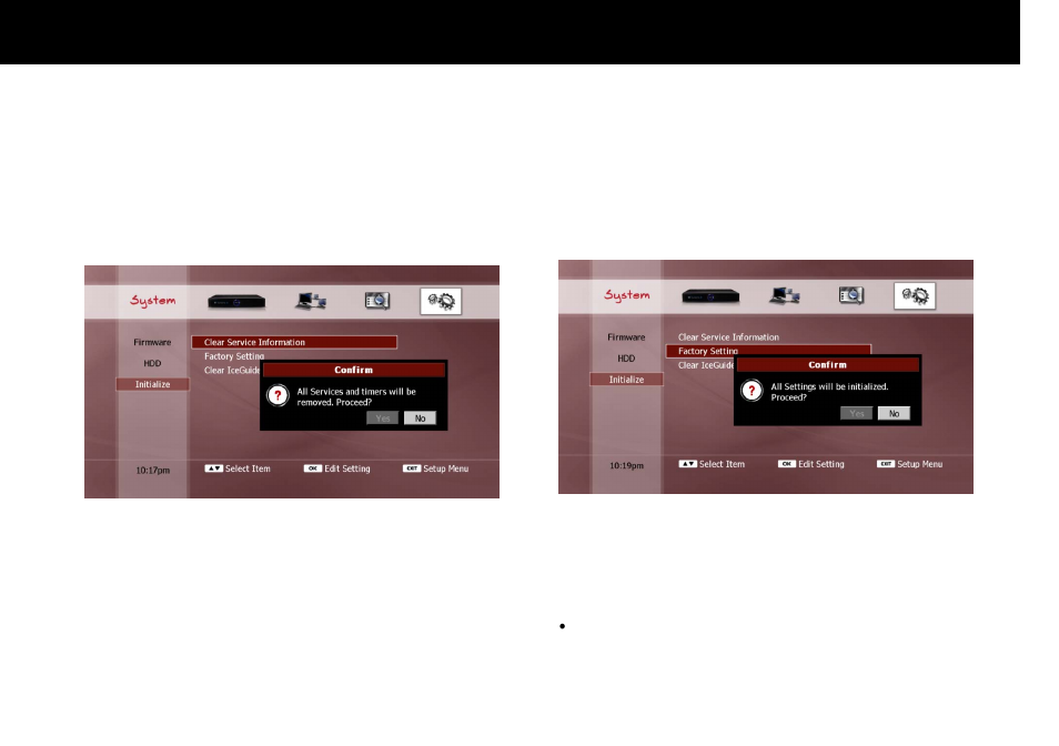 Initialize | Beyonwiz FV-L1 User Manual | Page 108 / 118