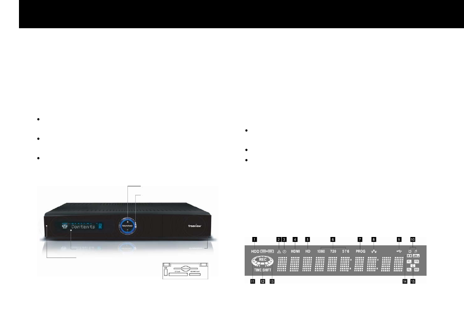 Front panel, Buttons, Slot door | Front display window | Beyonwiz FV-L1 User Manual | Page 13 / 118