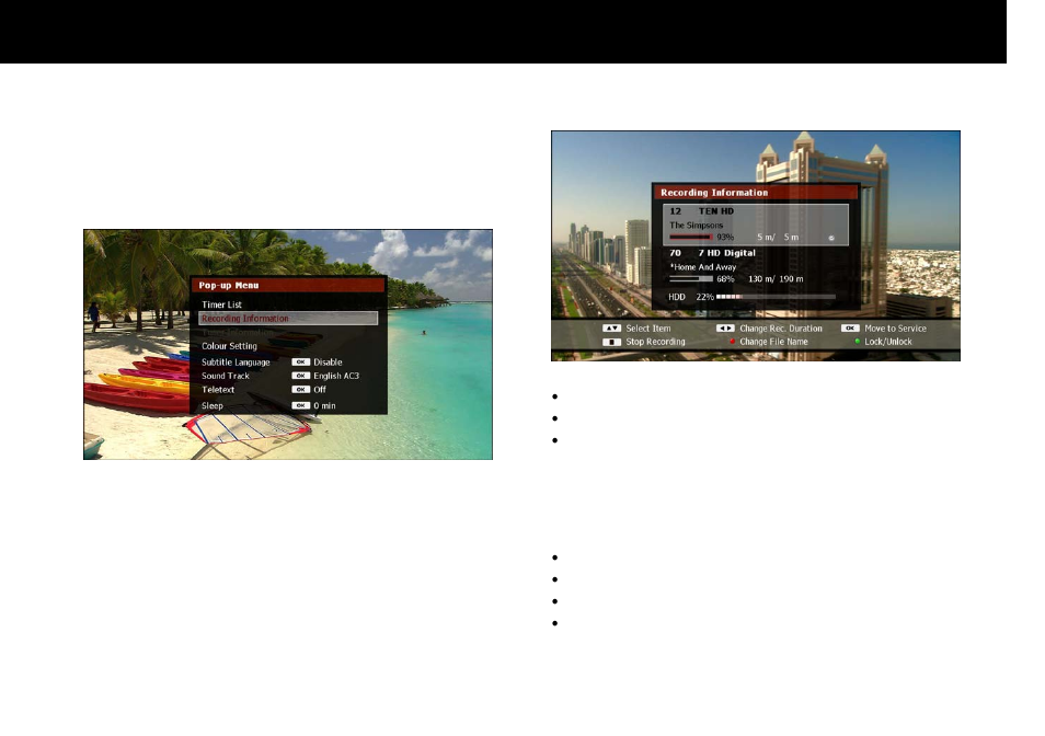 Stb & pvr function | Beyonwiz FV-L1 User Manual | Page 64 / 118
