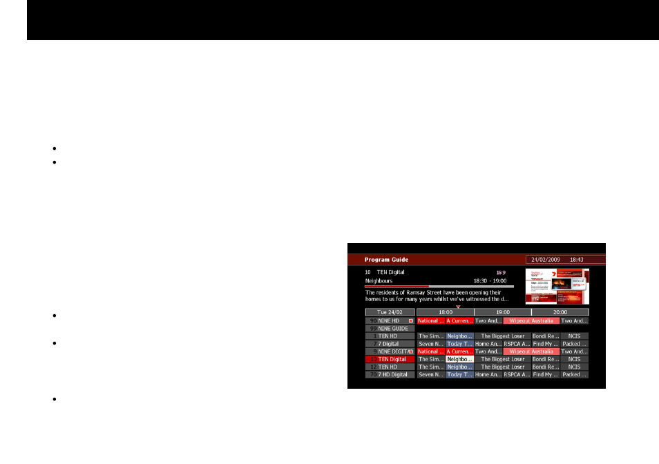 Epg (electronic program guide), Epg with multiple services | Beyonwiz FV-L1 User Manual | Page 67 / 118