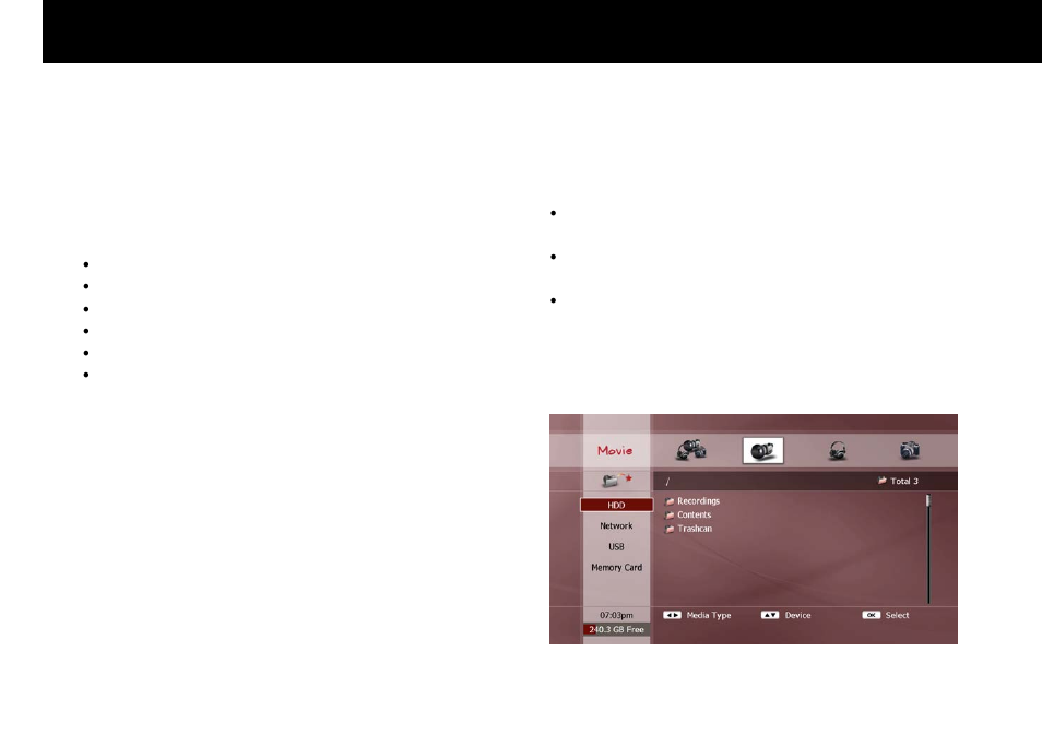 File playback, Exploring contents | Beyonwiz FV-L1 User Manual | Page 71 / 118