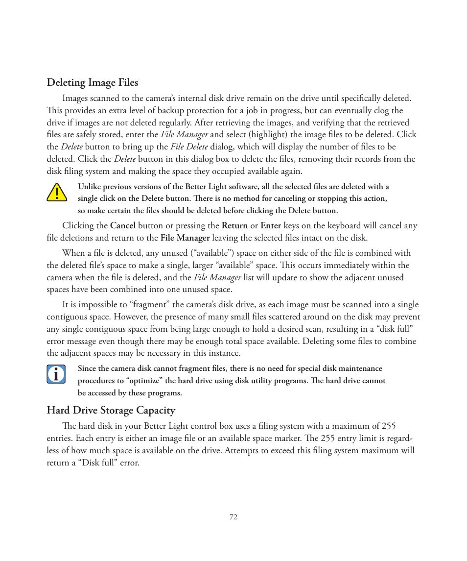 Better Light 7 User Manual | Page 72 / 99