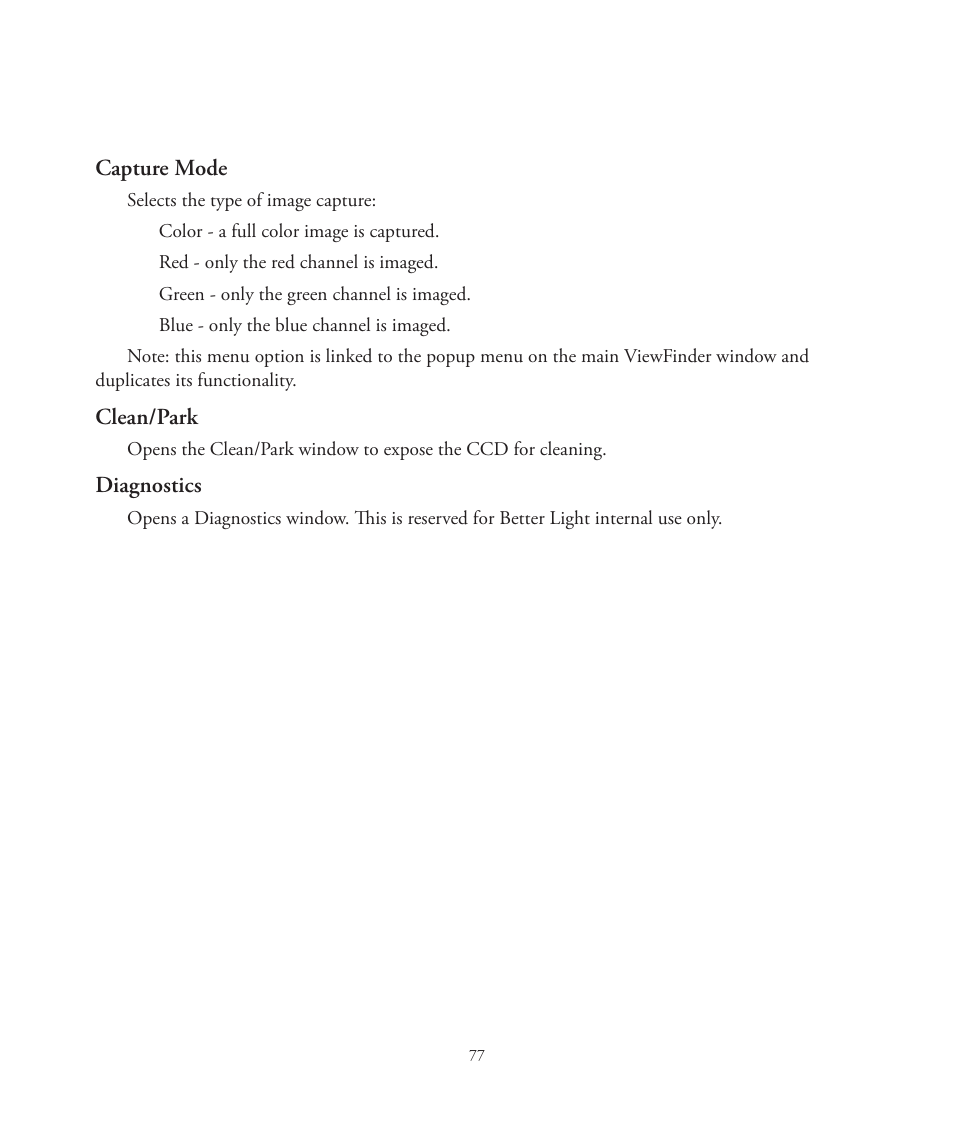 Better Light 7 User Manual | Page 77 / 99