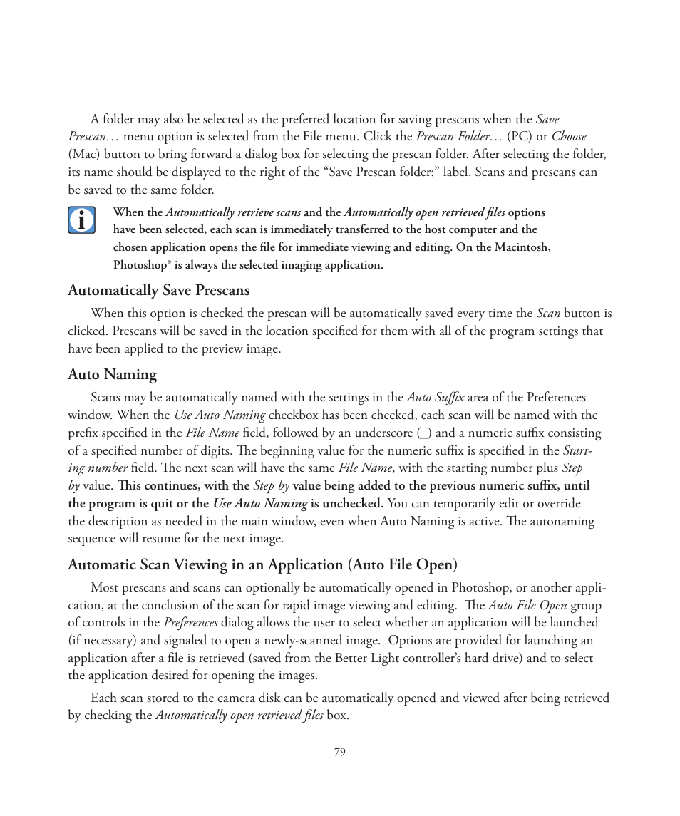Better Light 7 User Manual | Page 79 / 99