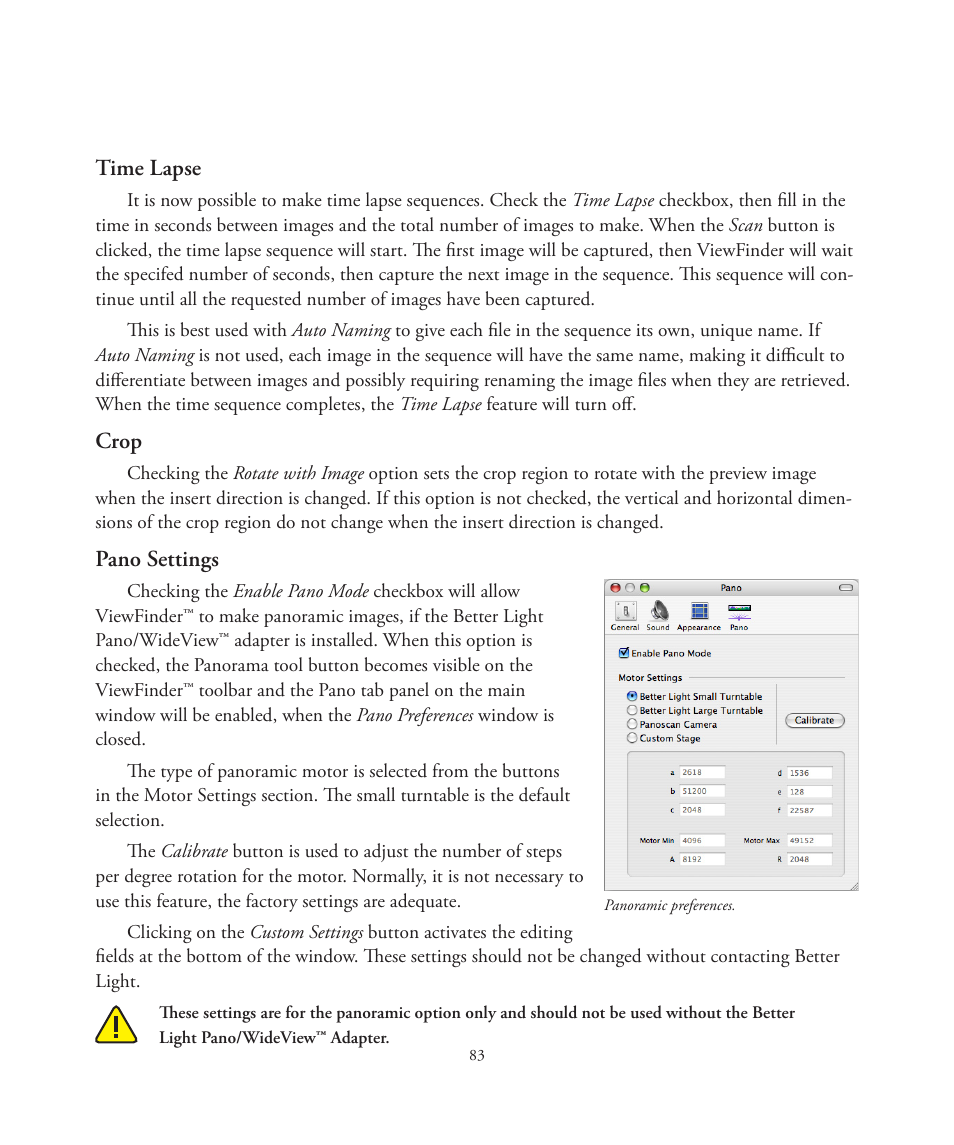 Better Light 7 User Manual | Page 83 / 99