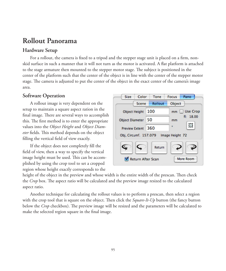 Rollout panorama | Better Light 7 User Manual | Page 95 / 99