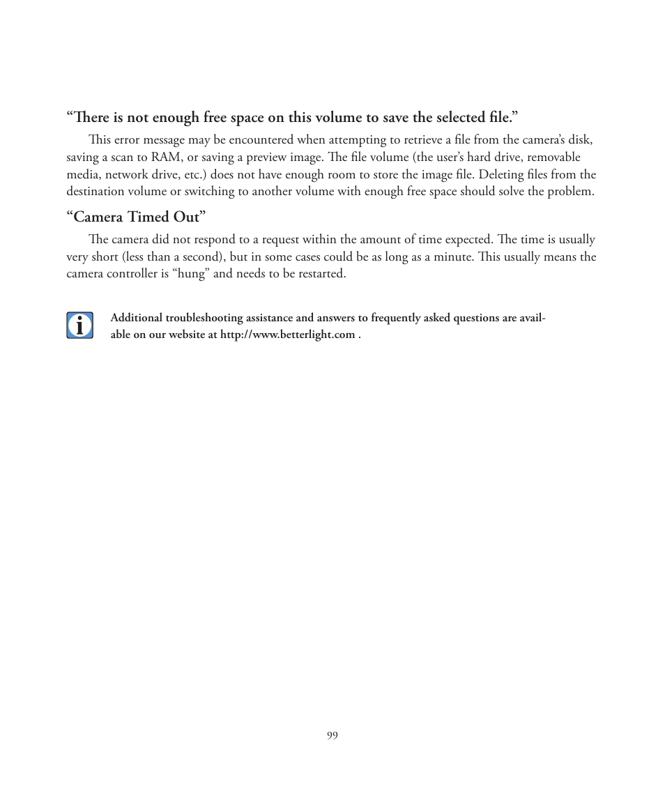 Better Light 7 User Manual | Page 99 / 99