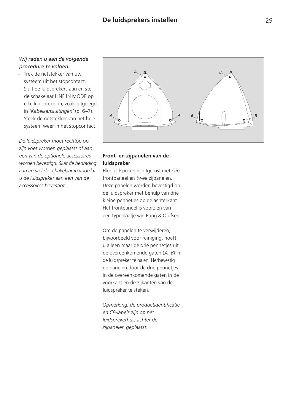 De luidsprekers instellen | Bang & Olufsen BeoLab 4 PC - User Guide User Manual | Page 29 / 76