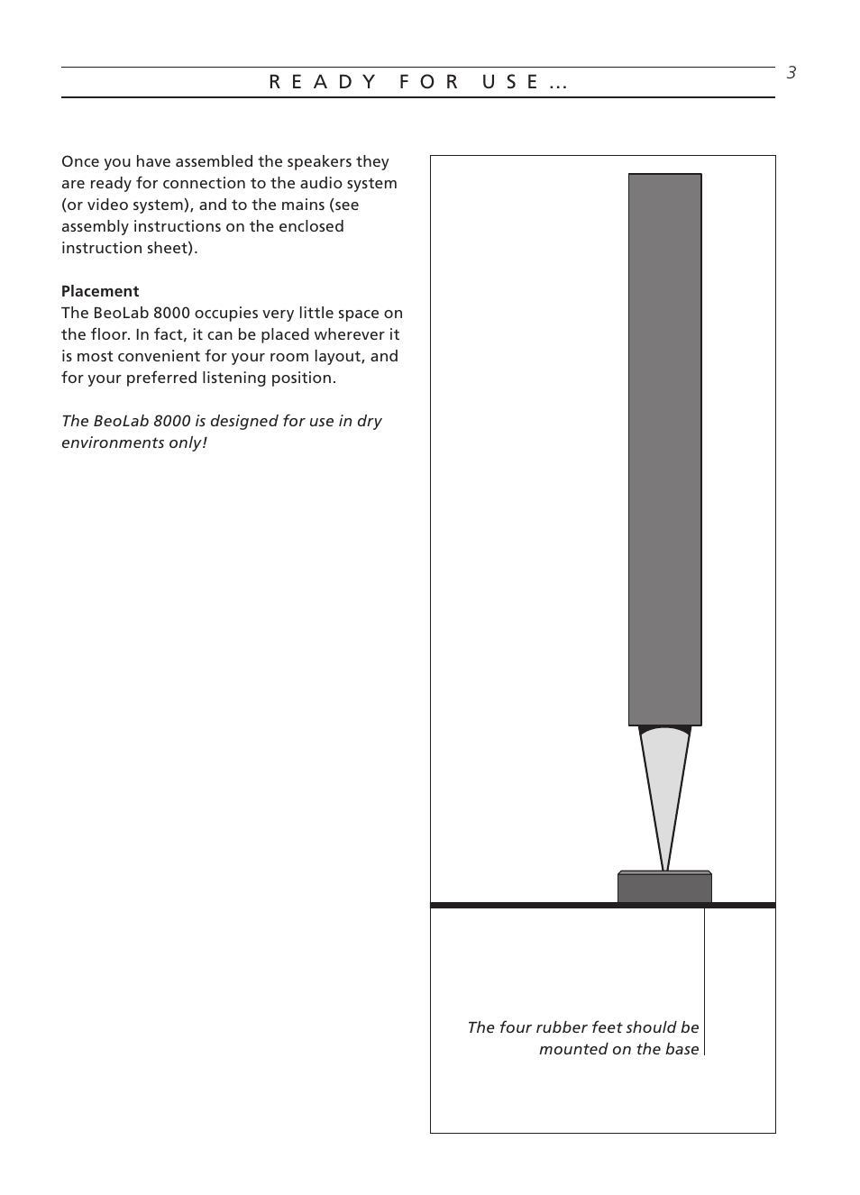 Ready for use | Bang & Olufsen BeoLab 8000 - User Guide User Manual | Page 3 / 8